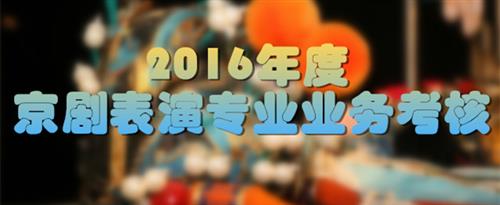 黑人狂操老肥婆国家京剧院2016年度京剧表演专业业务考...